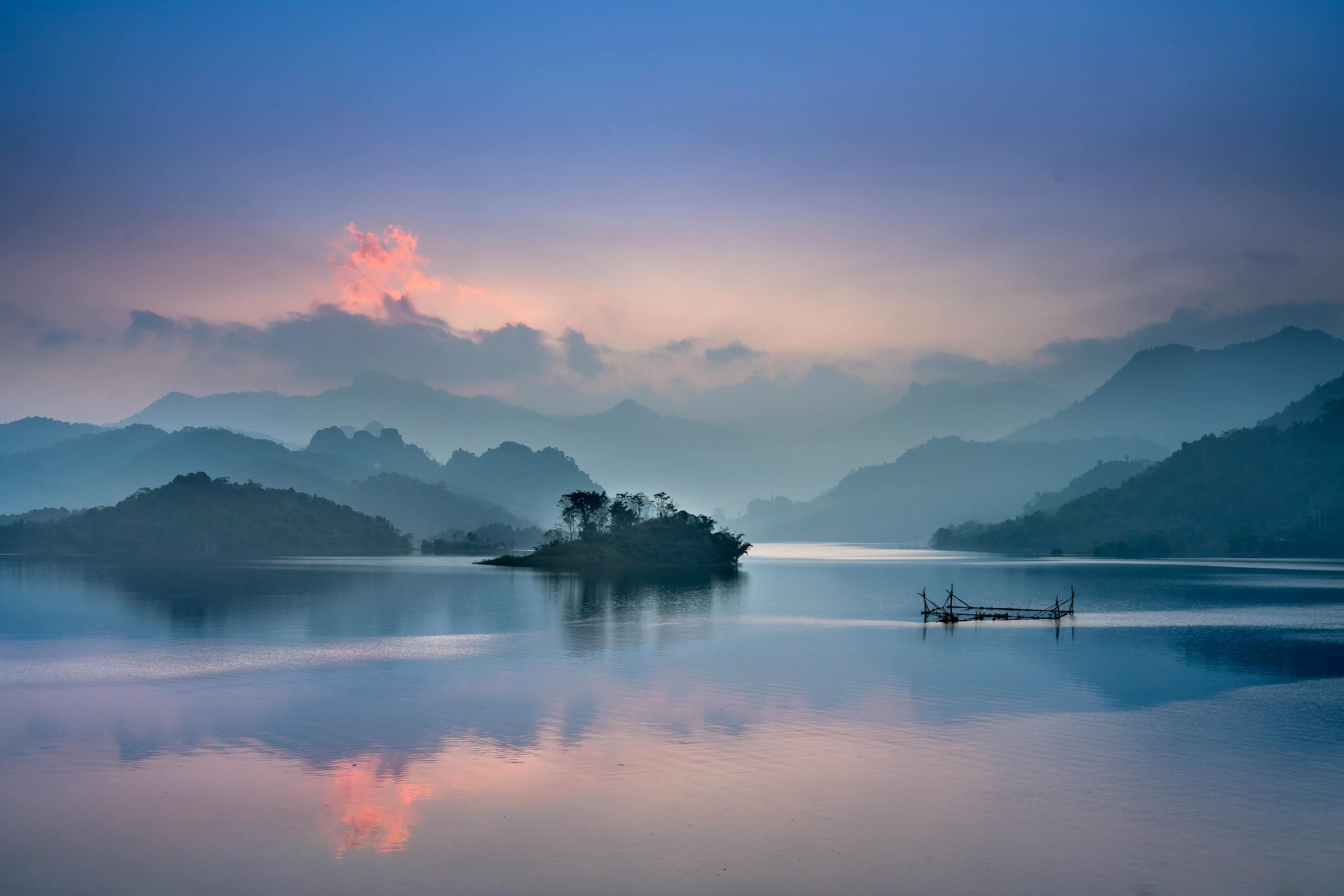 Vietnam sunset landscape